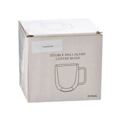 Çift Cidarlı Cam Kupa - 250 ml