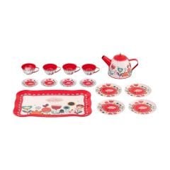 15 Parça Metal Çay Seti