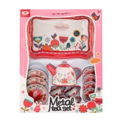 15 Parça Metal Çay Seti