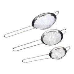 3'lü Çelik Süzgeç Set  - 6/8/10 cm
