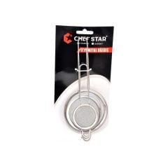 3'lü Çelik Süzgeç Set  - 6/8/10 cm