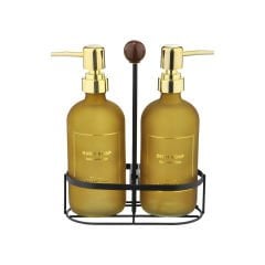 2'li Standlı Cam Sıvı Sabunluk - 500 ml