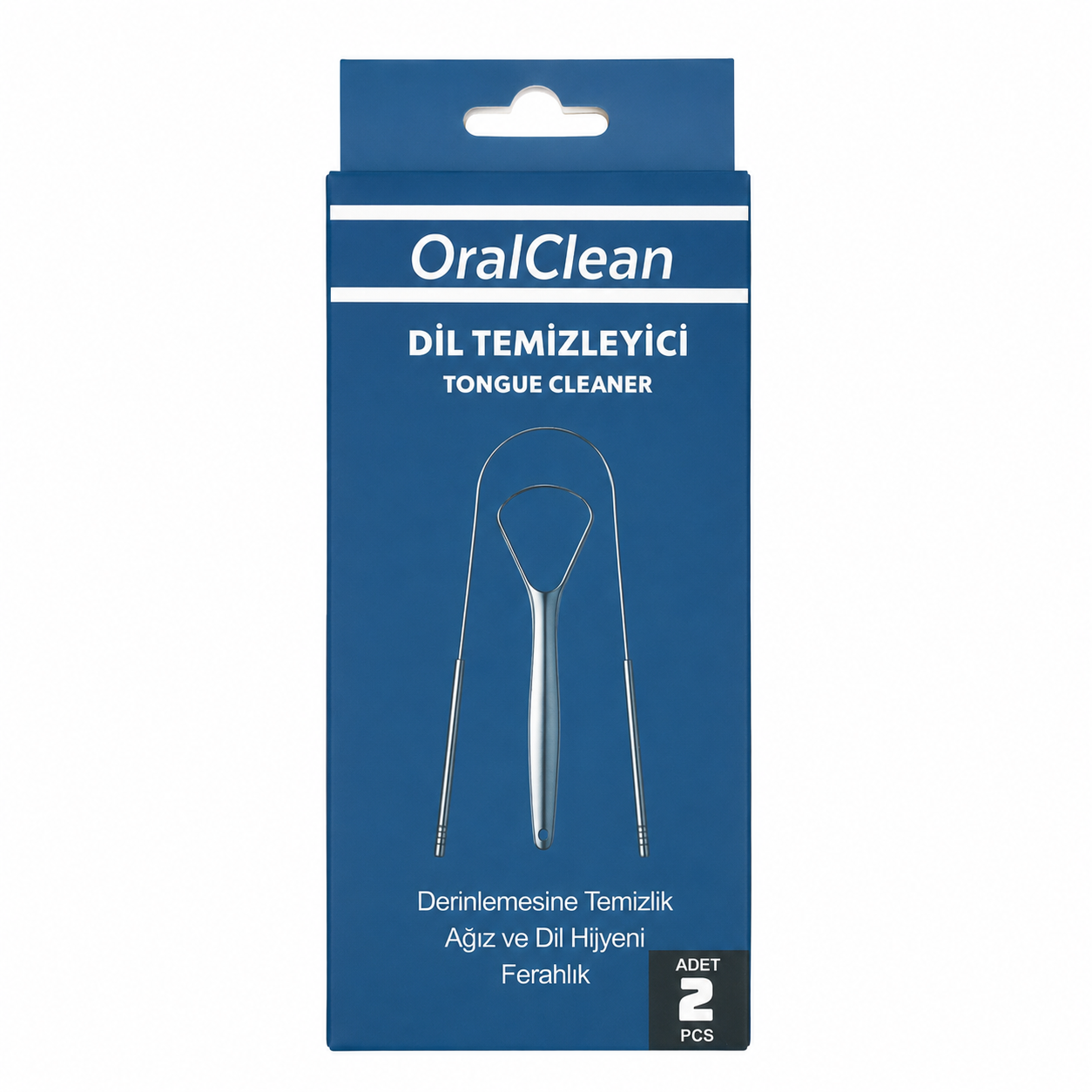 Oral Clean 2'li Paslanmaz Çelik Dil Temizleyici Set