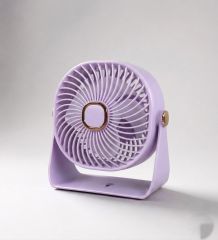 3 Kademeli Masaüstü Şarjlı Fan - Bam ZB-112 Eflatun