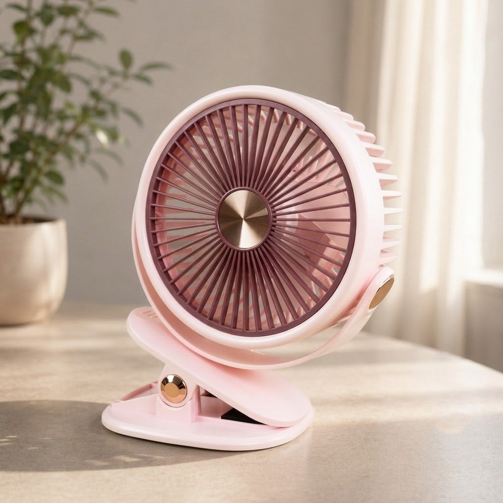 Tek Kademeli Mandallı Şarjlı Masaüstü Fan - Bam ZB-125