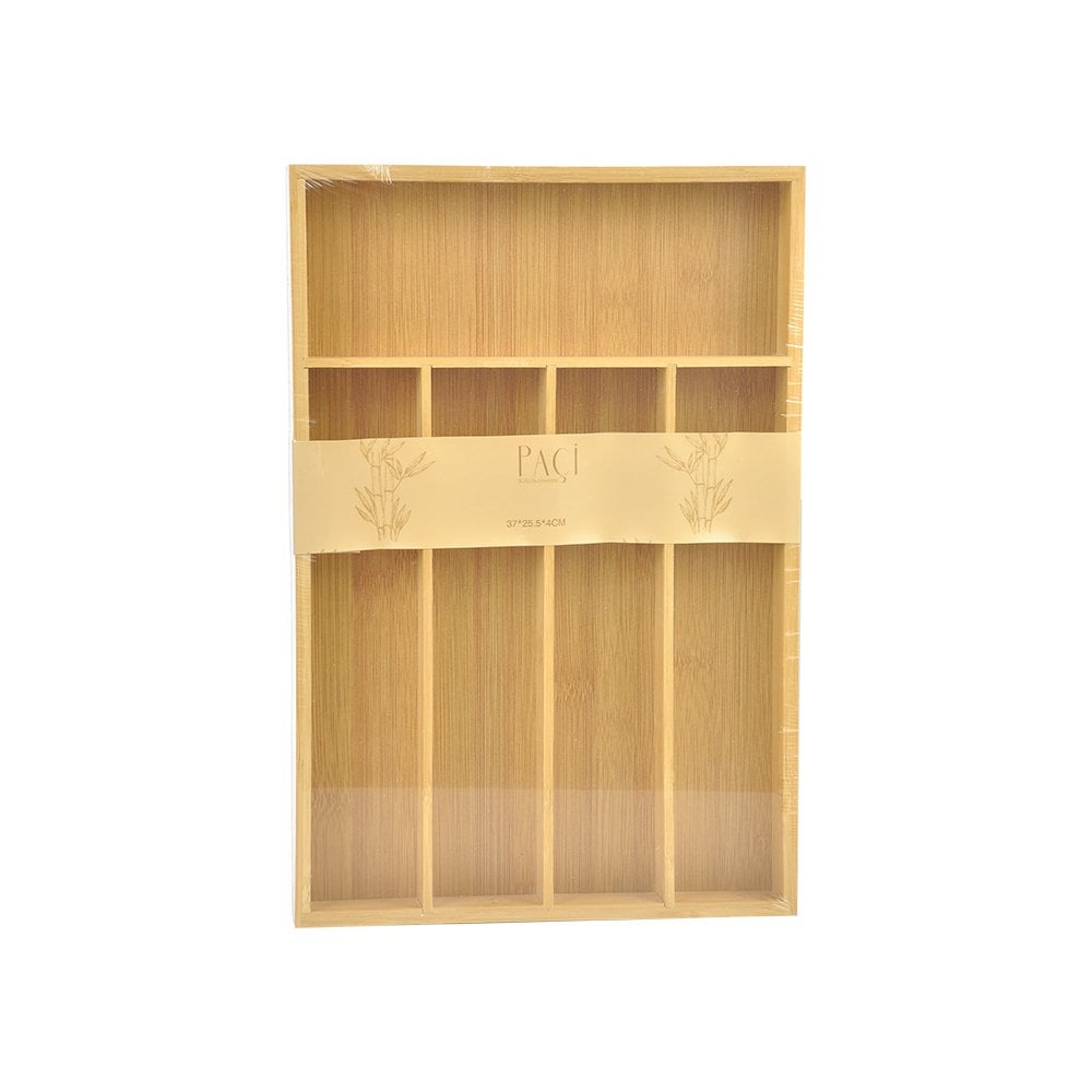 5 Bölmeli Bambu Çekmece İçi Kaşıklık - 37x25,5