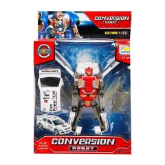 Sesli Işıklı Arabaya Dönüşen Robot
