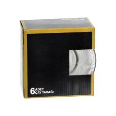 6'Lı Cam Çay Tabağı - 12 cm