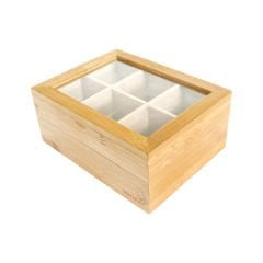 Bambu Çay Kutusu 6 Bölmeli Bambum