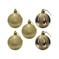 Yılbaşı Süsleme Topları 5'li (6 cm)