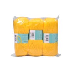 3'lü Örgü İpliği - Kristal -  300 gr Sarı
