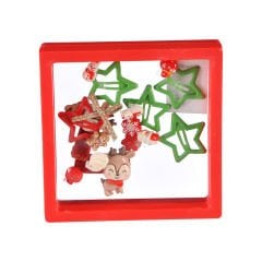 Yılbaşı Desenli Kutulu Toka Set