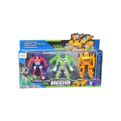 3'lü Arabaya Dönüşen Robot