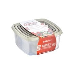 Easy Box 4'lü Kare Saklama Kabı