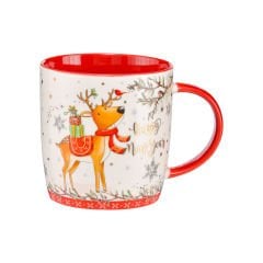 Yılbaşı Kağıtlı Porselen Kupa - 360 ml