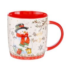 Yılbaşı Kağıtlı Porselen Kupa - 360 ml