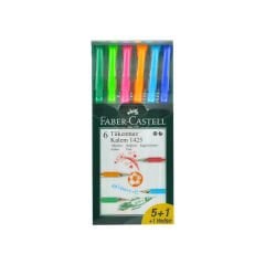 Renkli Tükenmez Kalem Faber-Castell 6'lı