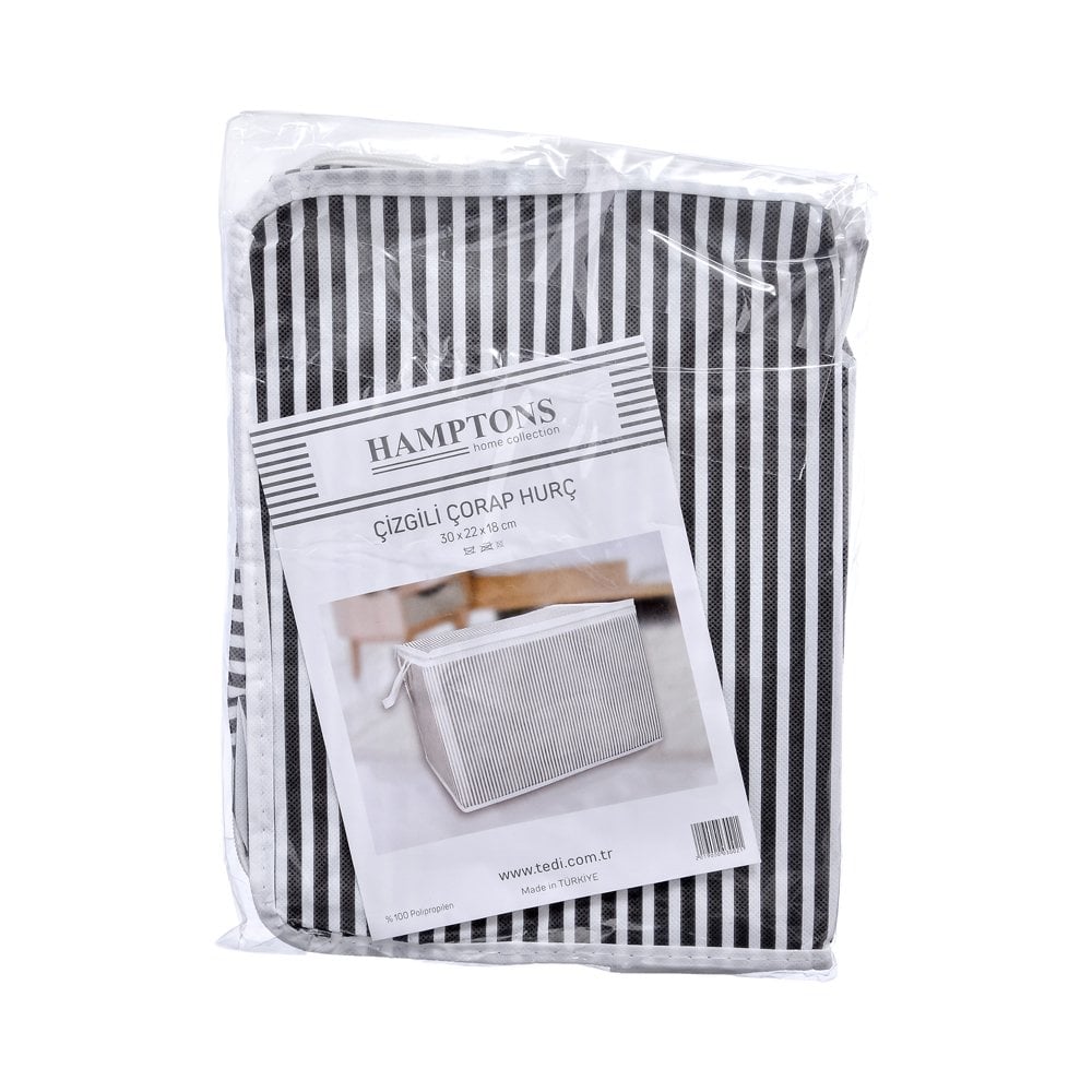 Çizgili Çorap Hurç - 30x22x18 cm
