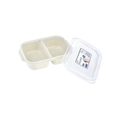 Plastik İki Bölmeli Saklama Kabı - 1200 ml