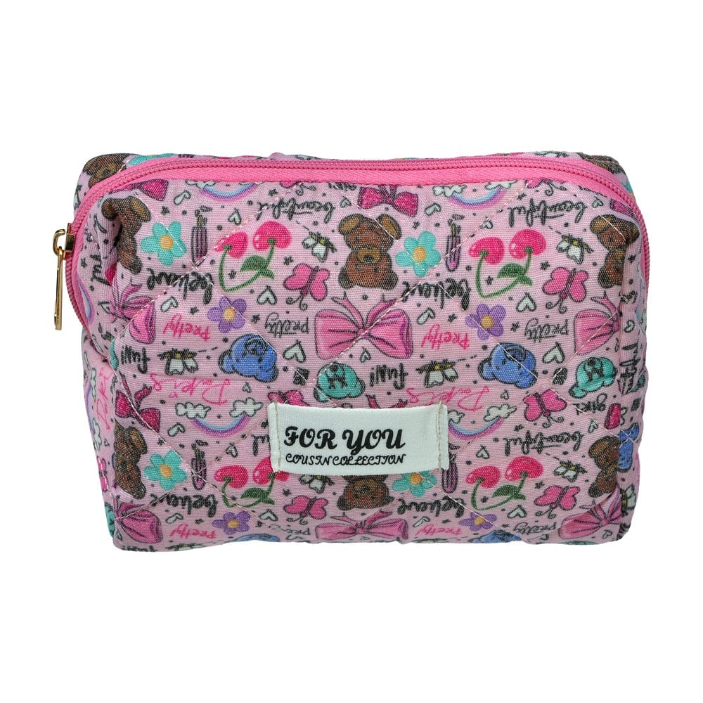 Kapitone Desenli Makyaj Çantası - 14x19