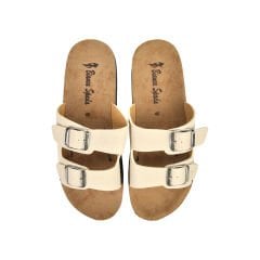 Çift Bantlı Tokalı Kadın Terlik