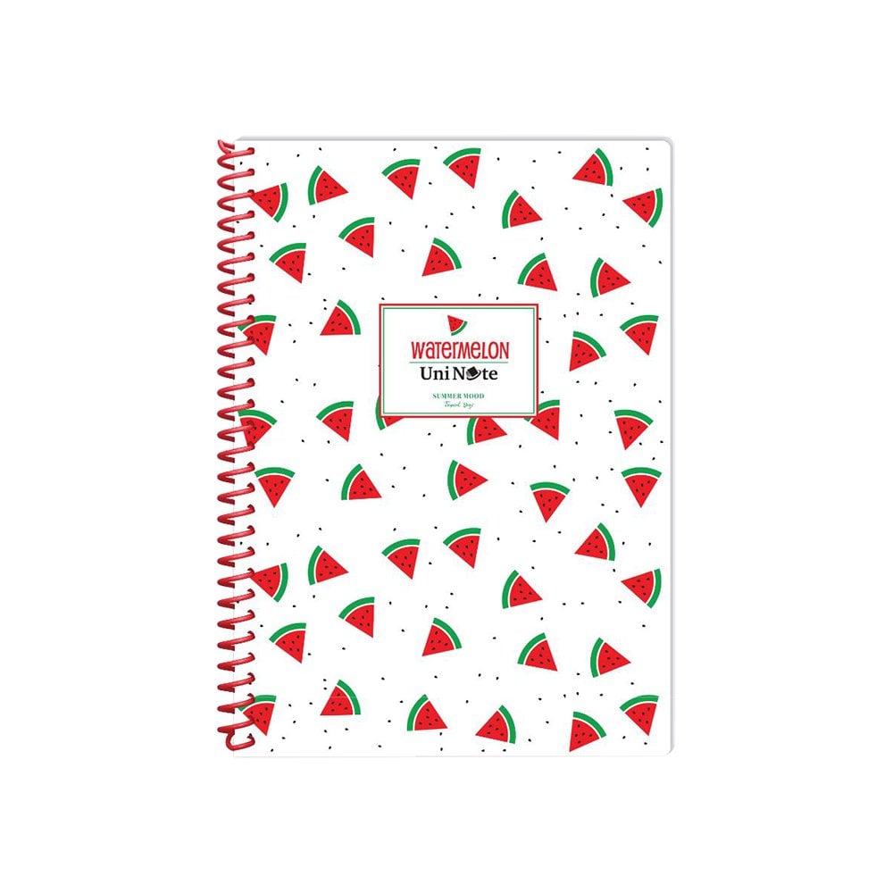 Spiralli 72 Yaprak PP Kapak A4 Defter Kareli karpuz 1