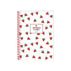 Spiralli 72 Yaprak PP Kapak A4 Defter Kareli karpuz 1