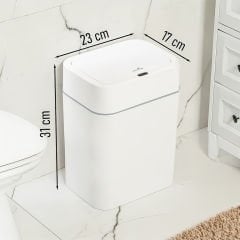 Sensörlü - Otomatik Açılıp Kapanan Çöp Kovası - 12 Litre - Follow Me