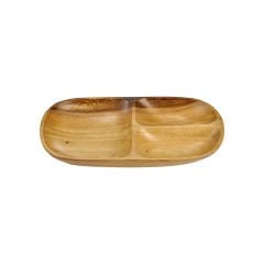 3 Bölmeli Akasya Çerezlik - 30x18x3,8