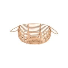 Hasır Görünümlü Yuvarlak Plastik Sepet