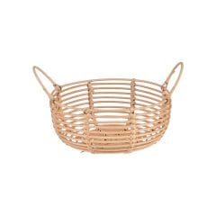 Hasır Görünümlü Yuvarlak Plastik Sepet