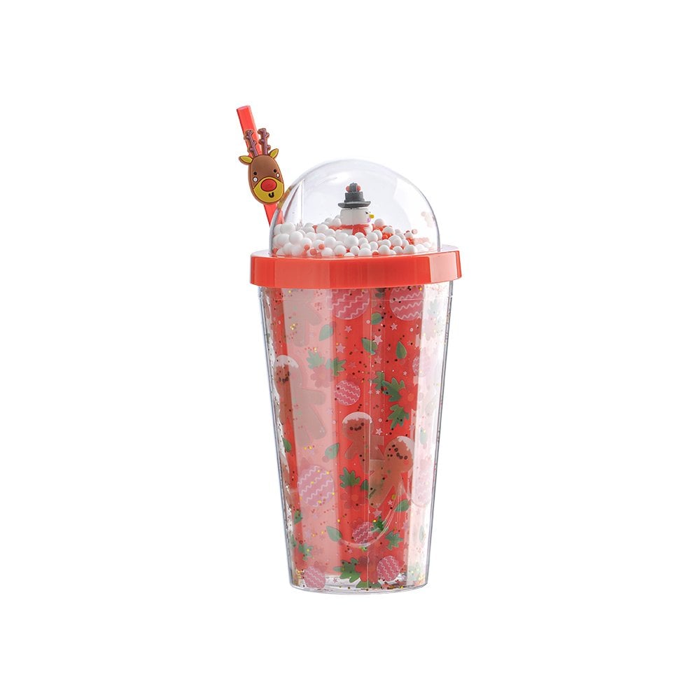 Plastik Pipetli Bardak - 450 ml