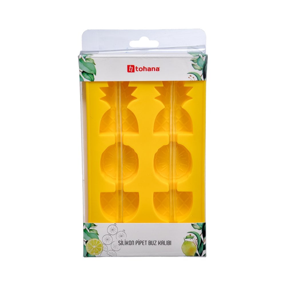 Pipetli Silikon Buz Kalıbı Sarı