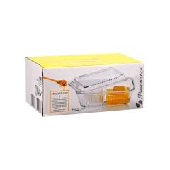 Dörtgen Cam Saklama Kabı - 480 cc, 2 Bölmeli