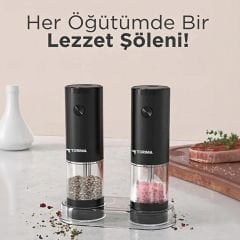 Pilli Elektrikli Otomatik Tuz Karabiber Değirmeni - KYMQ-44B-BS - Torima