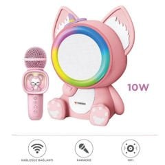 Figürlü Mikrofonlu Karaoke Bluetooth Hoparlör - Kidmic-04 - Torima