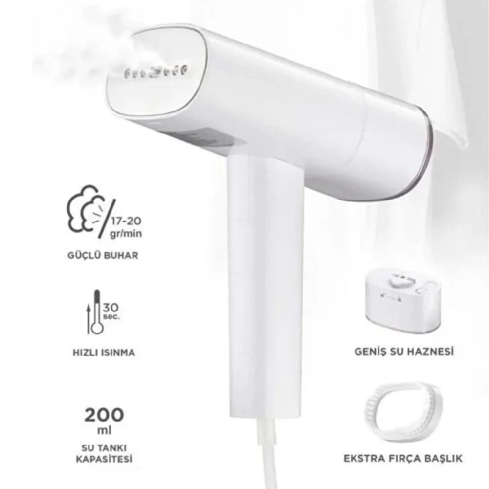 Buharlı Taşınabilir Seyahat Boy Dikey Ütü - 1200W - KG3112 - Torima