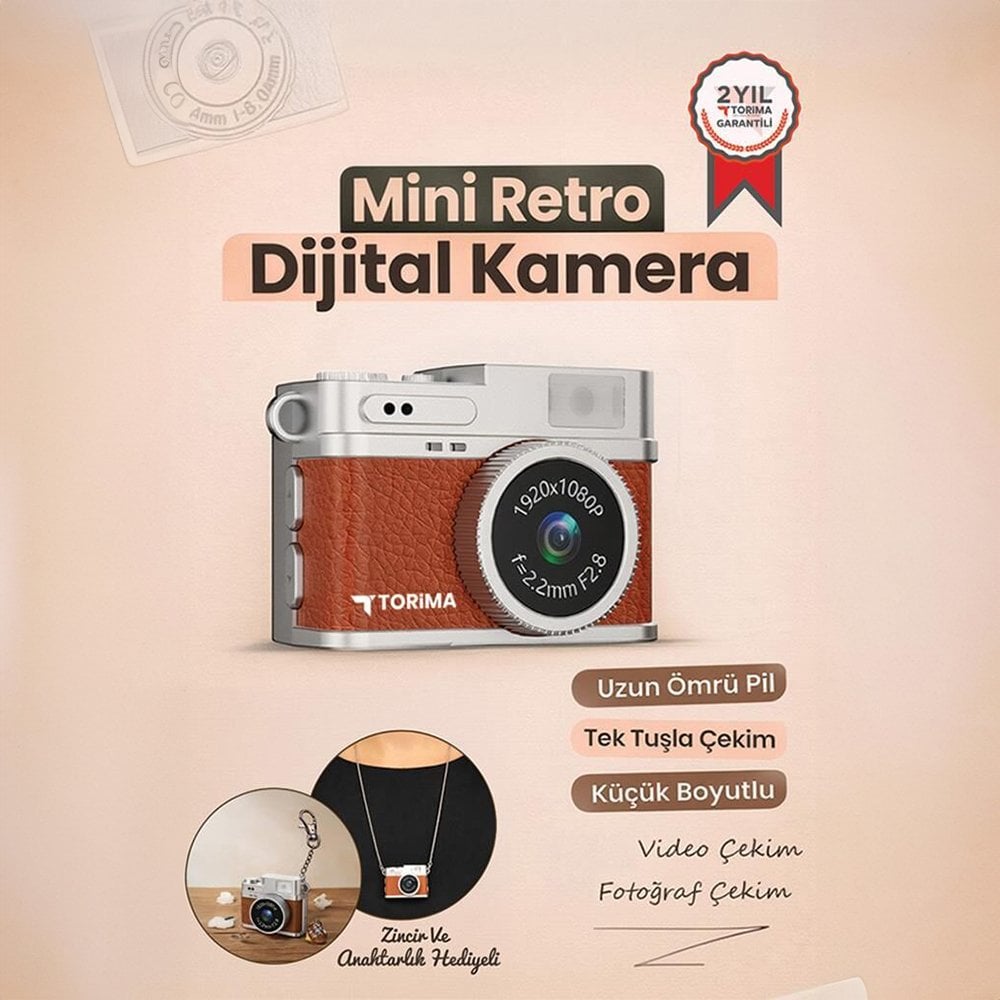 Mini Dijital Fotoğraf ve Video Kamerası -  1080p - CMR35 - Torima