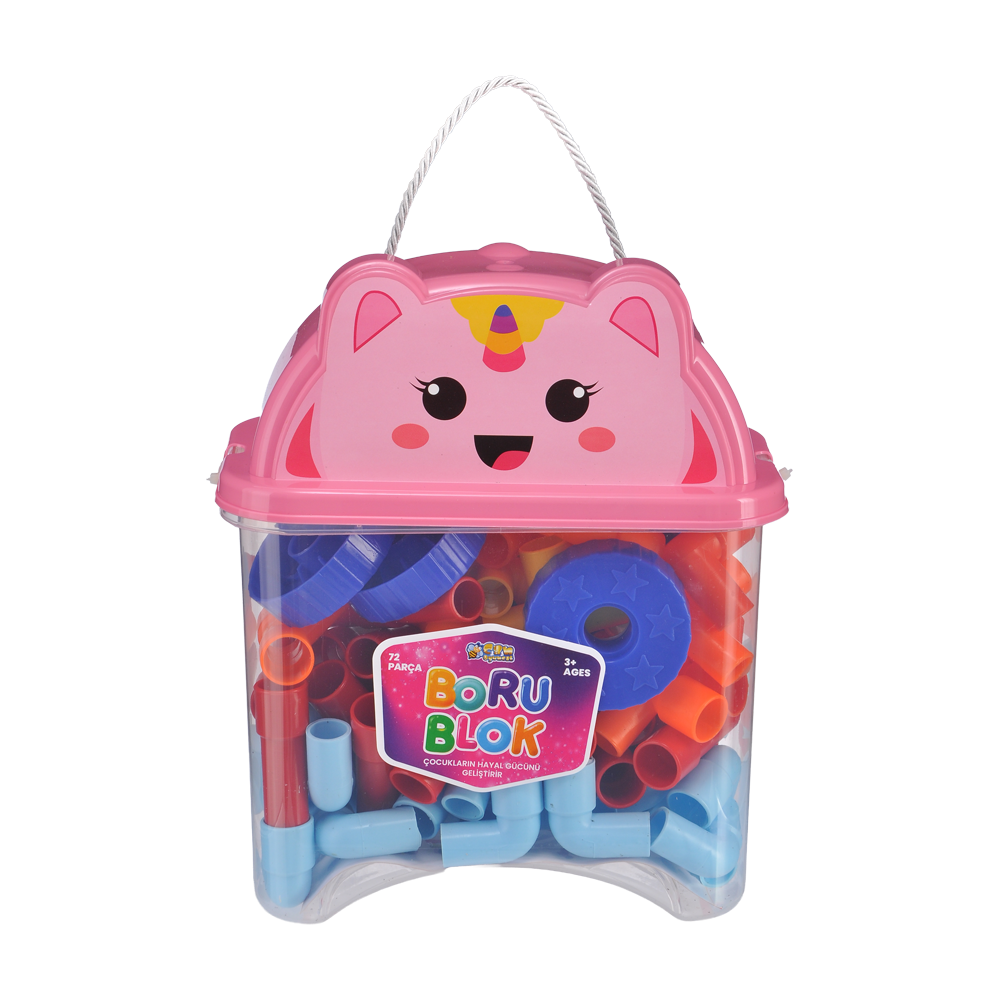 72 Parça Kutulu Boru Yapı Bloklar