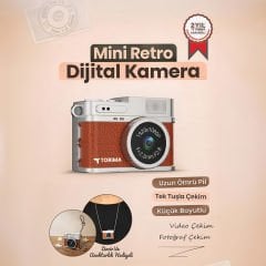 Mini Dijital Fotoğraf ve Video Kamerası -  1080p - CMR35 - Torima Kahverengi