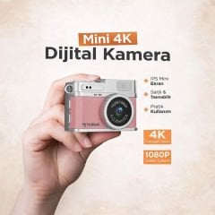 Mini Dijital Fotoğraf ve Video Kamerası -  1080p - CMR35 - Torima Toz Pembe