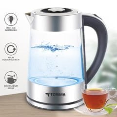 Cam Led Işıklı Kettle Su ısıtıcısı - 1.8 L - TY-S888-040 - Torima