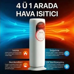 Hava Soğutucu - Isıtıcı - Nemlendirici - Uv Sterilizasyon - 4 in 1 - 4Berry