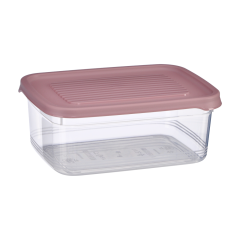 Plastik Dikdörtgen 3'lü Set Saklama Kabı - 1600 ml