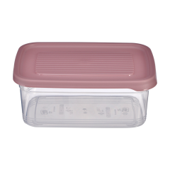 Plastik Dikdörtgen 3'lü Set Saklama Kabı - 1600 ml