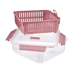 Kare Süzgeçli Saklama Kabı - 2350 ml