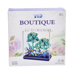 2'li Fanuslu Yapboz Blok Çiçek