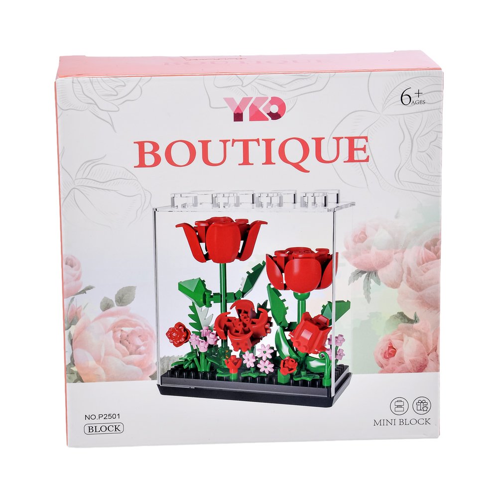 2'li Fanuslu Yapboz Blok Çiçek