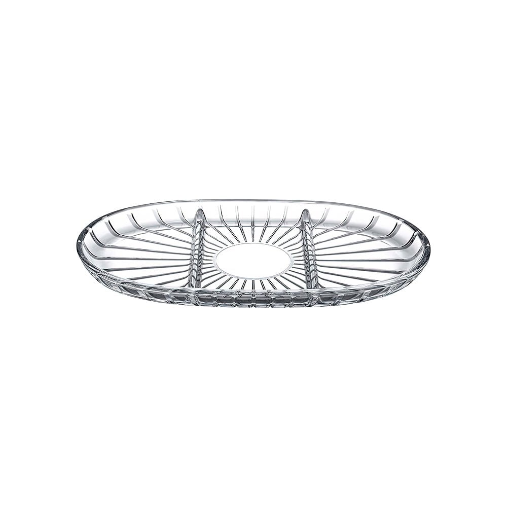 3 Bölmeli Oval Çerezlik - Elegant 16,3X27,8cm