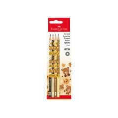 4'Lü Kurşun Kalem Set - Sevimli Ayıcıklar
